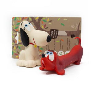 Beagle & Sausage Dog Small 2-set - Natural Rubber Toys