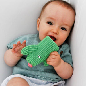 Baby Teething Toys - Cactus Pink the Teether | Natural Rubber Toys