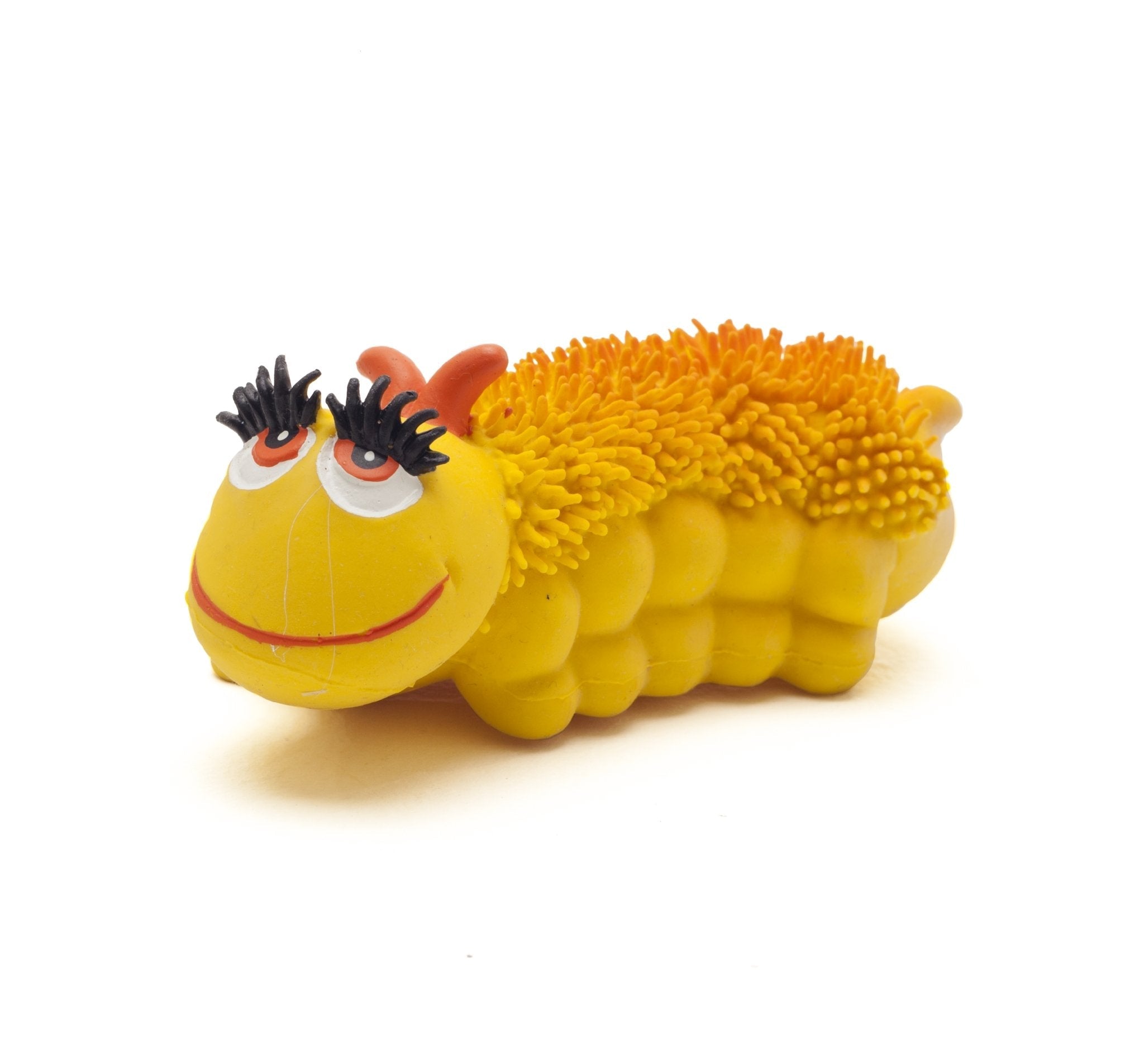 LANCO sensory caterpillar - squeaky dog toys - soft natural rubber