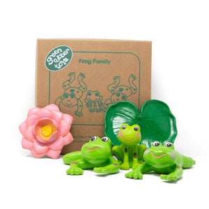 Natural Rubber Frog - Family (5-Piece Set) | Natural Rubber Toys