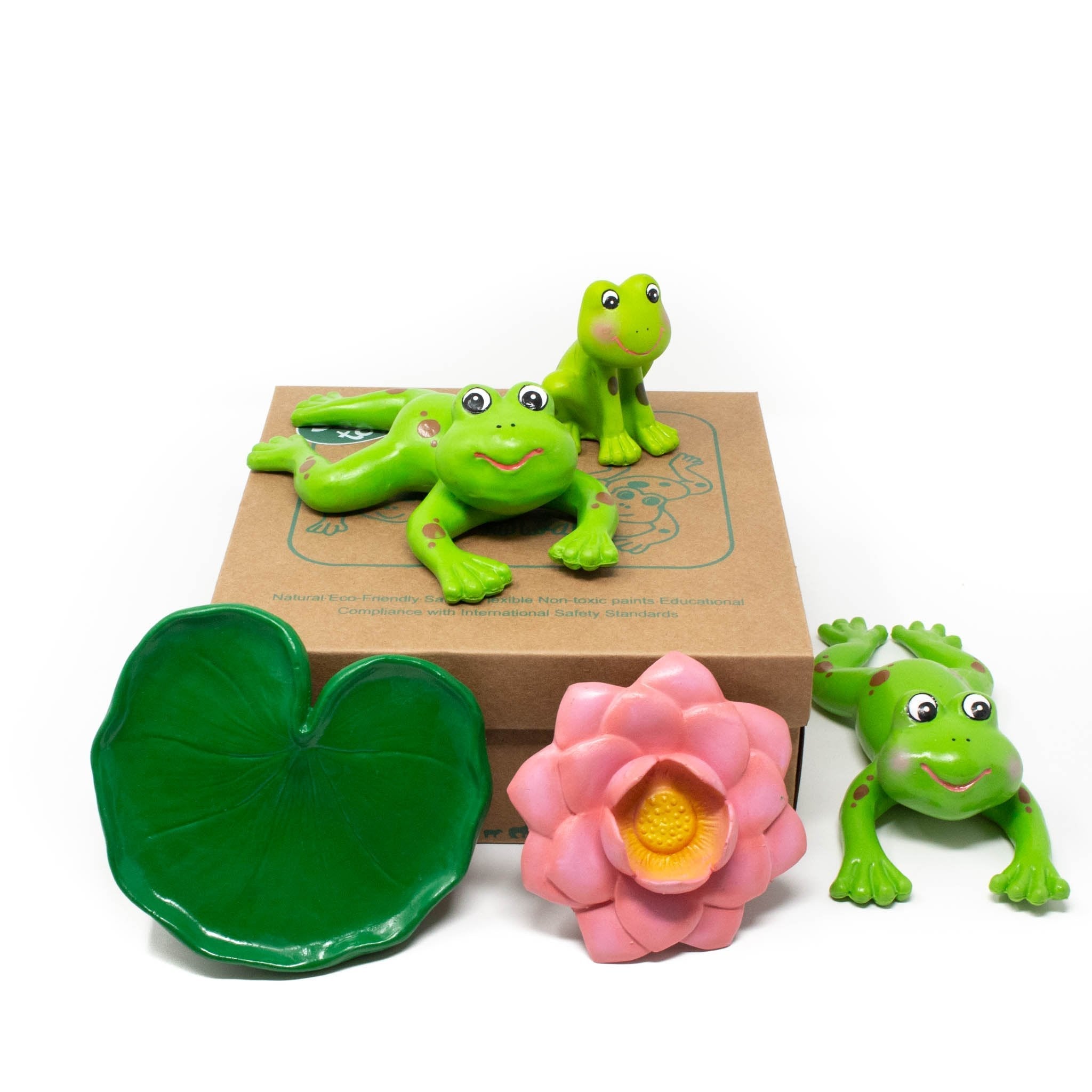 Natural Rubber Frog - Family (5-Piece Set)