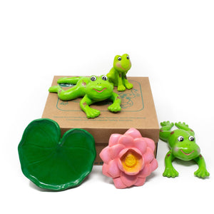 Natural Rubber Frog - Family (5-Piece Set) | Natural Rubber Toys