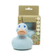 Rubber Duck in pale blue, fully moulded - Natural Rubber Toys