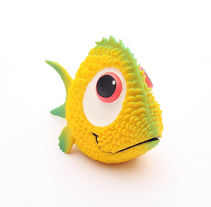 Yellow Sensory Bathtime Fish - Natural Rubber Toys